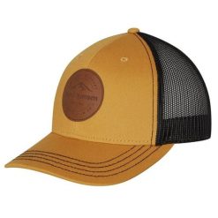 FJORD NANSEN Czapka z daszkiem Trucker Cap Legacy Patch mustard/black. Czarne czapki z daszkiem damskie Fjord Nansen, na lato, bez wzorów, z bawełny. Za 99.99 zł.