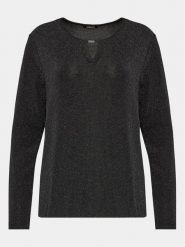 Olsen Bluzka Clara 11104678 Czarny Regular Fit. Czarne bluzki damskie Olsen, bez wzorów, z syntetyku, bez kołnierzyka, bez ramiączek. Za 279.99 zł.