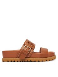 Liu Jo Klapki Livia 02 SA6109 P0102 Brązowy. Brązowe klapki damskie Liu Jo, bez wzorów, ze skóry, bez obcasa, bez zapięcia. Za 469.99 zł.