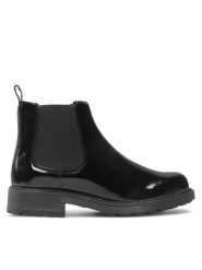Clarks Sztyblety Orinoco2 Lane 261636224 Czarny. Czarne botki damskie Clarks, z lakierowanej skóry, bez obcasa, na płaskiej podeszwie, bez zapięcia. Za 299.99 zł.