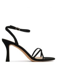 Aldo Sandały Marbela 14039547 Czarny. Czarne sandały damskie ALDO, bez wzorów, z nubiku, bez obcasa, na szpilce, bez zapięcia. Za 379.99 zł.