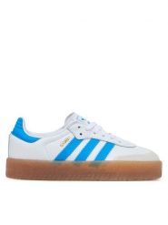 Adidas Sneakersy Sambae JQ1236 Biały. Białe buty sportowe dziewczęce Adidas, bez wzorów, ze skóry, bez zapięcia. Za 279.99 zł.