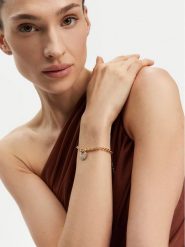 Guess Bransoletka JUBB05 214JW Złoty. Żółte bransoletki damskie Guess, metalowe. Za 169.99 zł.