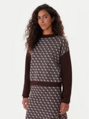 Guess Golf W5BR23 Z3JD2 Brązowy Relaxed Fit. Brązowe golfy damskie Guess, xl, z aplikacjami, z syntetyku, bez ramiączek. Za 349.99 zł.