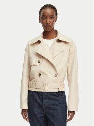 Tommy Jeans Trencz DW0DW22322 Beżowy jasny Relaxed Fit. Brązowe płaszcze damskie Tommy Jeans, xl, bez wzorów, z jeansu, bez kaptura. Za 749.99 zł.