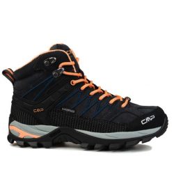 Buty damskie trekingowe CMP RIGEL MID. Brązowe obuwie trekkingowe damskie CMP, z materiału, bez zapięcia. Za 338.00 zł.