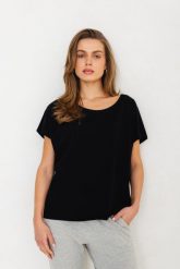 T-SHIRT ALICE CZARNY One size - Flawless. Czarne t-shirty damskie Flawless, uniwersalny, bez wzorów, z bawełny, bez kołnierzyka. Za 167.00 zł.