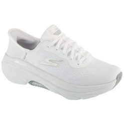 Buty do biegania damskie, Slip-Ins: Max Cushioning Arch Fit 2.0 - Antilles. Białe obuwie sportowe damskie Skechers, bez zapięcia, do biegania, Skechers Sport. Za 549.99 zł.
