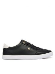 Tommy Hilfiger Sneakersy Th Chic Low Profile Vulc FW0FW09104 Czarny. Czarne obuwie sportowe damskie Tommy Hilfiger, ze skóry, bez zapięcia. Za 409.99 zł.