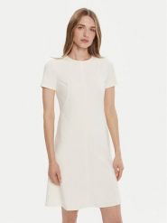 Calvin Klein Sukienka koktajlowa LV044C064G Écru Slim Fit. Sukienki damskie Calvin Klein, bez wzorów, z syntetyku, wizytowe, bez ramiączek. Za 479.99 zł.