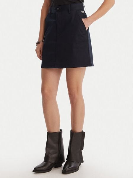 G-Star Raw Spódnica mini D29095-5126 Granatowy Regular Fit. Niebieskie spódnice damskie G-Star, bez wzorów, retro, mini. Za 309.99 zł.