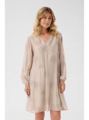 Kaffe Sukienka w kolorze beżowym rozmiar: 40. Brązowe sukienki damskie Kaffe, z aplikacjami, bez ramiączek. Za 173.99 zł.