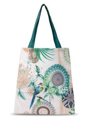 Hip Shopper bag "Tonrar" w kolorze kremowo-zielonym - 45 x 40 cm rozmiar: 40x45 cm. Brązowe shopper bag Hip, bez wzorów, z materiału, na ramię, bez dodatków. Za 37.30 zł.