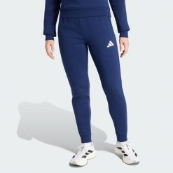 Spodnie dresowe Entrada26. Białe spodnie sportowe damskie Adidas, l, z aplikacjami, z bawełny, z podwyższonym stanem, na fitness i siłownię. Za 199.00 zł.