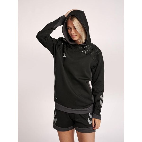Damska bluza z kapturem Hummel hmlLEAD poly. Czarne bluzy damskie Hummel, xs, bez wzorów, z polaru, z kapturem. Za 179.50 zł.