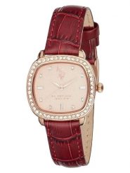 U.S. Polo Assn. Zegarek kwarcowy w kolorze różowozłoto-bordowym rozmiar: onesize. Czerwone, analogowe zegarki damskie U.S. Polo Assn., metalowe. Za 217.99 zł.