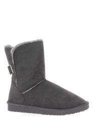ISLAND BOOT Botki zimowe "Boulder" w kolorze antracytowym rozmiar: 40. Czarne botki damskie Island Boot, na zimę, z materiału, bez obcasa, bez zapięcia. Za 127.95 zł.