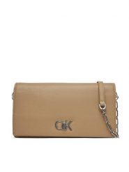 Calvin Klein Torebka Ck Mini Chain Bag K60K612806 Beżowy. Brązowe torebki wieczorowe damskie Calvin Klein, bez wzorów, ze skóry, bez dodatków. Za 289.99 zł.