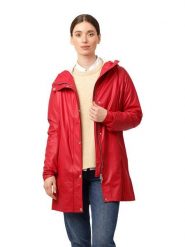 Ilse Jacobsen Płaszcz przeciwdeszczowy w kolorze czerwonym rozmiar: 40. Czerwone płaszcze damskie Ilse Jacobsen, bez wzorów, bez kaptura. Za 231.95 zł.