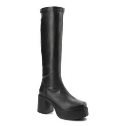 Czarne Stylowe Kozaki Damskie Artiker. Czarne kozaki damskie Artiker, na jesień, ze skóry, bez obcasa, na obcasie, bez zapięcia. Za 319.00 zł.
