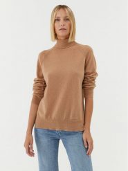 TWINSET Golf 232TT3200 Beżowy Regular Fit. Brązowe golfy damskie Twinset, xl, bez wzorów, z wełny, bez ramiączek. Za 459.99 zł.