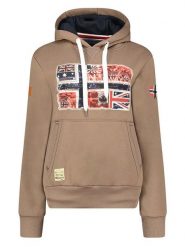Geographical Norway Bluza "Gpepe2" w kolorze jasnobrązowym rozmiar: L. Brązowe bluzy damskie Geographical Norway, l, bez wzorów, z kapturem. Za 105.38 zł.