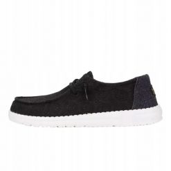 HeyDude Damskie Mokasyny Wendy Eyelet Lace. Czarne mokasyny damskie Hey dude, z materiału, bez obcasa. Za 199.00 zł.