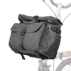 Plecak sakwa torba na kierownicę 15l. Szare torby na laptopa ROCKBROS, bez wzorów, z materiału. Za 229.99 zł.