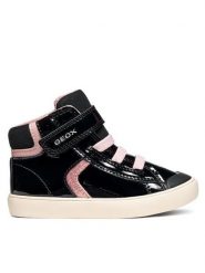 Geox Sneakersy B Gisli Girl B461MA 00254 C9289 S Czarny. Czarne buty sportowe dziewczęce Geox, ze skóry, bez zapięcia. Za 209.99 zł.