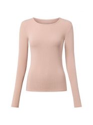 Marie Lund Damska koszulka z długim rękawem Kobiety wiskoza różowy jednolity, XS. Czerwone koszulki damskie Marie Lund, xs, bez wzorów, prążkowane, bez kołnierzyka, bez ramiączek. Za 149.95 zł.