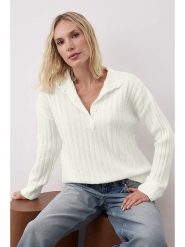 Trendyol Sweter w kolorze kremowym rozmiar: M. Brązowe swetry klasyczne damskie Trendyol, m, prążkowane, bez kołnierzyka. Za 86.99 zł.