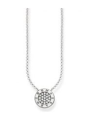 Thomas Sabo Srebrny naszyjnik z elementem ozdobnym - dł. 45 cm rozmiar: onesize. Szare naszyjniki damskie thomas sabo, z cyrkonią, srebrne. Za 194.95 zł.