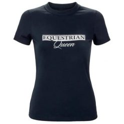Koszulka z krótkim rękawem damska Equestrian Queen Jade 24SS. Niebieskie bluzki damskie EQUESTRIAN QUEEN, s, bez wzorów, sportowe, bez kołnierzyka, bez ramiączek. Za 136.99 zł.