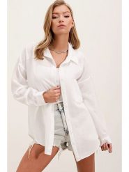 Bigdart Bluzka w kolorze białym rozmiar: 42. Białe bluzki damskie Bigdart, bez wzorów, bez kołnierzyka, bez ramiączek. Za 69.58 zł.