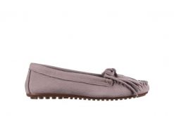 Mokasyny Bayla-161 093 388 6005 Srebrny Szary 161043, Skóra naturalna - 36. Szare mokasyny damskie Bayla, na lato, ze skóry, bez obcasa. W wyprzedaży za 89.10 zł.