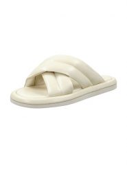GANT Footwear Skórzane klapki "Clareha" w kolorze kremowym rozmiar: 40. Brązowe klapki damskie GANT Footwear, bez wzorów, ze skóry, z otwartym noskiem, bez obcasa, bez zapięcia. Za 140.86 zł.