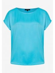 More & More Koszulka w kolorze turkusowym rozmiar: 46. Niebieskie bluzki damskie More & More, bez wzorów, bez kołnierzyka, bez ramiączek. Za 65.38 zł.