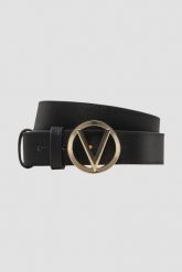 VALENTINO Czarny damski pasek Hampton. Czarne paski damskie Valentino by Mario Valentino, bez wzorów. W wyprzedaży za 231.99 zł.