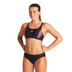 Strój kąpielowy damski dwuczęściowy kostium basen plażę Arena Threefold. Czarne bikini Arena, bez wzorów. Za 199.99 zł.