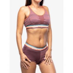 Stanik sportowy Ortovox 185 Rock N Wool Sport Top. Czerwone biustonosze sportowe damskie ORTOVOX, bez wzorów. Za 209.99 zł.