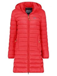Geographical Norway Płaszcz pikowany "Atikolor" w kolorze czerwonym rozmiar: XXL. Czerwone płaszcze damskie Geographical Norway, xxl, bez wzorów, bez kaptura. Za 145.26 zł.