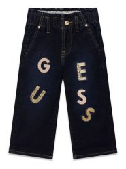 Guess Jeansy K6BA02 D2167 Granatowy Bootcut Fit. Niebieskie jeansy dziewczęce Guess, z aplikacjami, z bawełny. Za 214.99 zł.