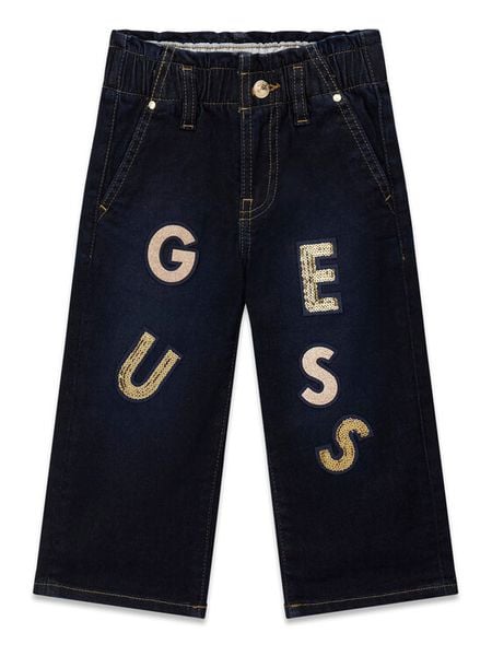 Guess Jeansy K6BA02 D2167 Granatowy Bootcut Fit. Niebieskie jeansy dziewczęce Guess, z aplikacjami, z bawełny. Za 214.99 zł.
