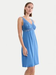 Triumph Koszula nocna Timeless Sensuality 10227238 Niebieski Regular Fit. Niebieskie koszule nocne i halki Triumph, bez wzorów, bez ramiączek. Za 189.99 zł.