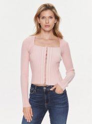 Guess Kardigan Allie W4RR43 Z2YN2 Różowy Slim Fit. Czerwone kardigany damskie Guess, l, z aplikacjami, z syntetyku. Za 269.99 zł.