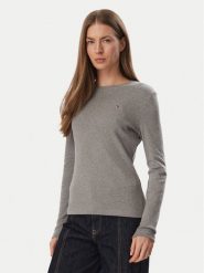 Tommy Hilfiger Bluzka Cody WW0WW53689 Szary Slim Fit. Szare bluzki damskie Tommy Hilfiger, xs, bez wzorów, z bawełny, bez kołnierzyka, bez ramiączek. Za 209.99 zł.