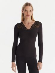 Ysabel Mora Koszulka piżamowa 19487 Czarny Slim Fit. Czarne koszule nocne i halki ysabel mora, bez wzorów, z syntetyku, bez ramiączek. Za 129.99 zł.