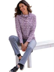 WITT WEIDEN Bluzka w kolorze fioletowym rozmiar: 42. Różowe bluzki damskie WITT WEIDEN, bez wzorów, z bawełny, bez kołnierzyka, bez ramiączek. Za 47.71 zł.