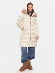 Geox Płaszcz zimowy Backsie W4628H T2843 F1723 Beżowy Regular Fit. Brązowe kurtki damskie Geox, na zimę, bez wzorów, z syntetyku, bez kaptura. Za 989.99 zł.