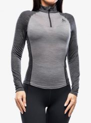 Bluza termiczna damska Odlo Natural Performance PW 150 BL Top Turtle Neck LS. Szare bluzy damskie ODLO, m, bez wzorów, z materiału, bez kaptura. Za 350.90 zł.